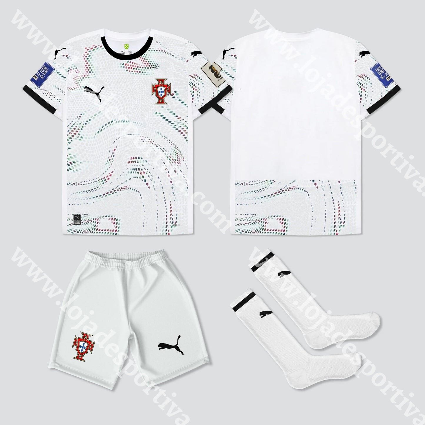 Kit Criança Principal Seleção Portugal Puma 2025 (Copiar) Camisola Futebol