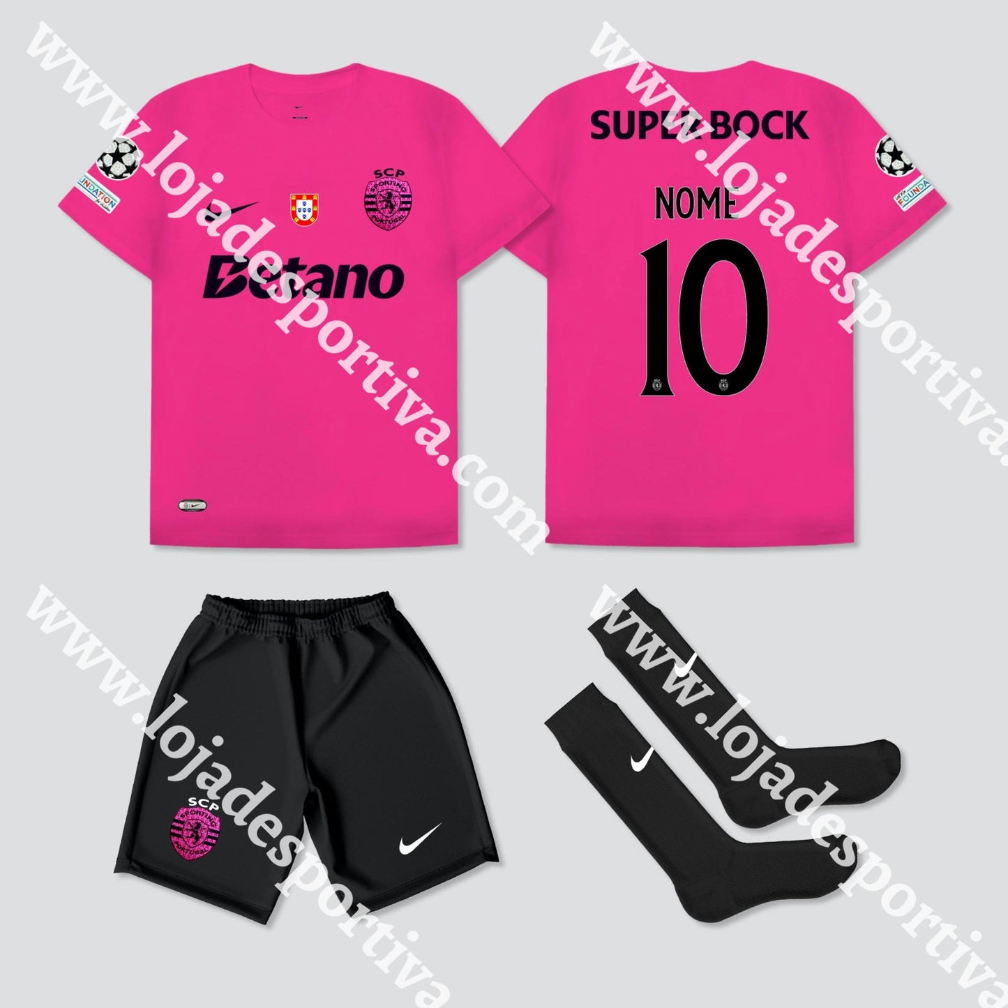 KIT CRIANÇA ROSA SPORTING CP 24/25