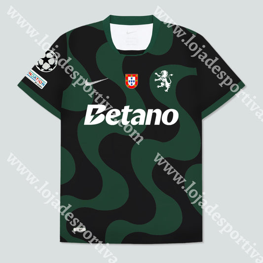 NOVA CAMISOLA ALTERNATIVA PRETA SPORTING CP 25/26
