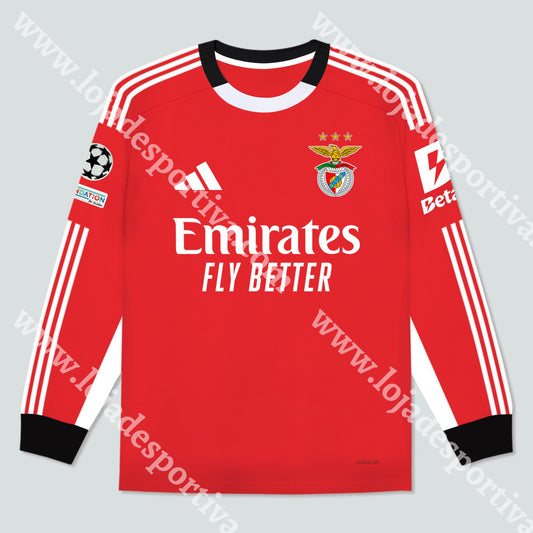 NOVA CAMISOLA PRINCIPAL MANGA COMPRIDA SL BENFICA 25/26 Camisola Futebol