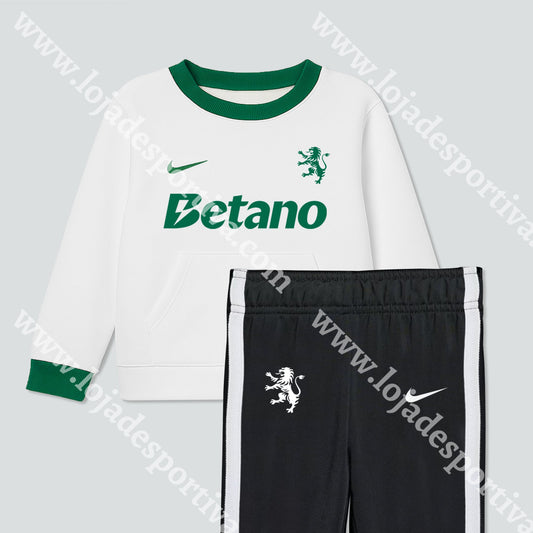 NOVO FATO TREINO CRIANÇA NIKE BRANCO SPORTING CP 25/26 1-2 Anos