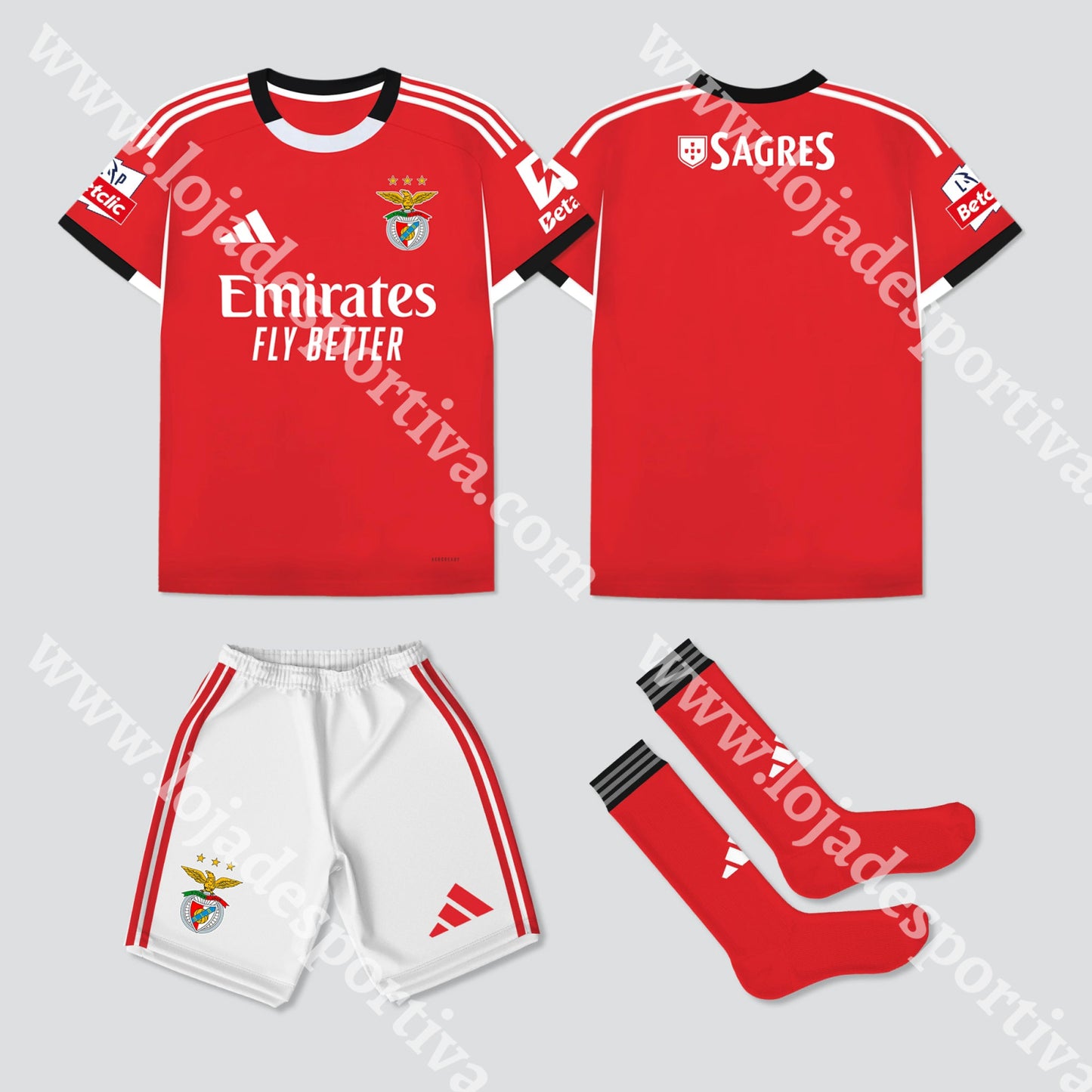 NOVO KIT CRIANÇA PRINCIPAL SL BENFICA 25/26