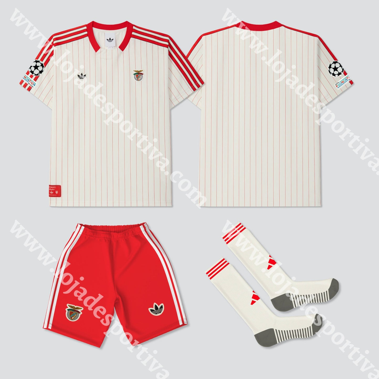 NOVO KIT CRIANÇA RETRO SL BENFICA 25/26