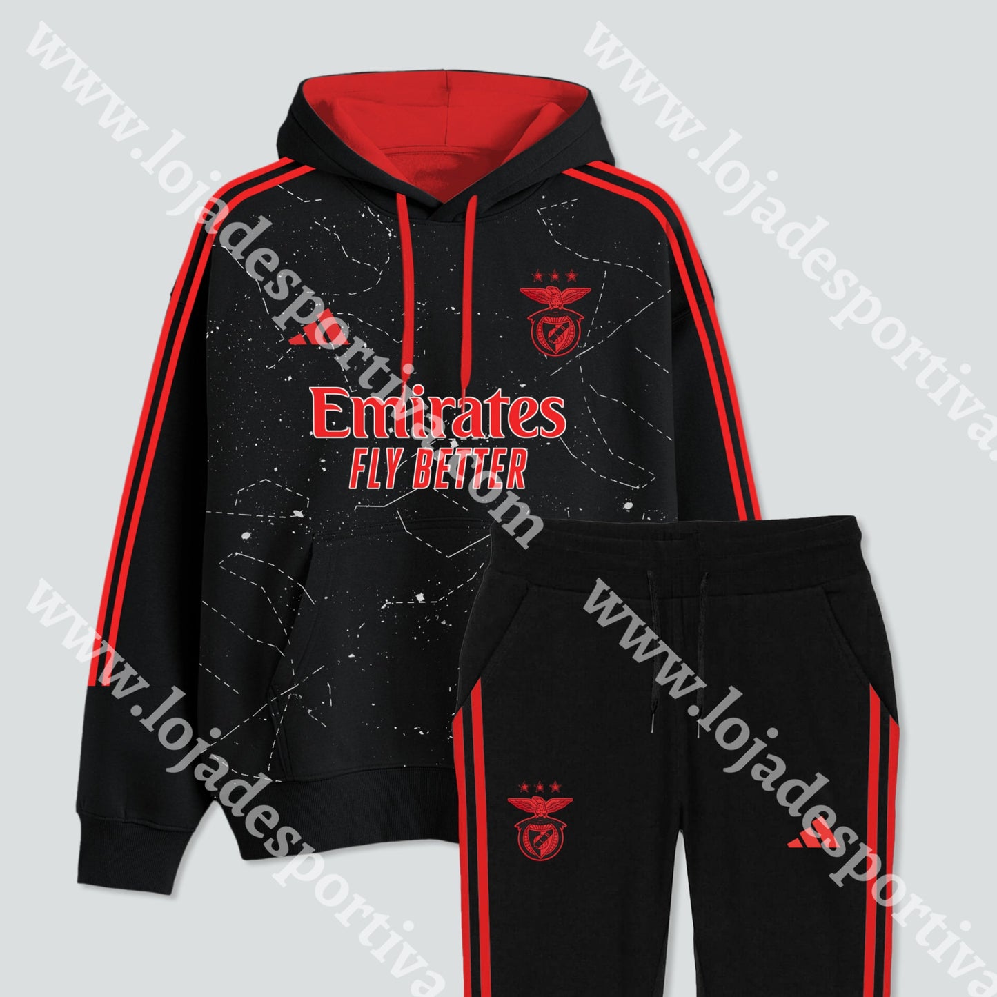 FATO TREINO ADIDAS PRETO SL BENFICA 25/26 – Loja Desportiva