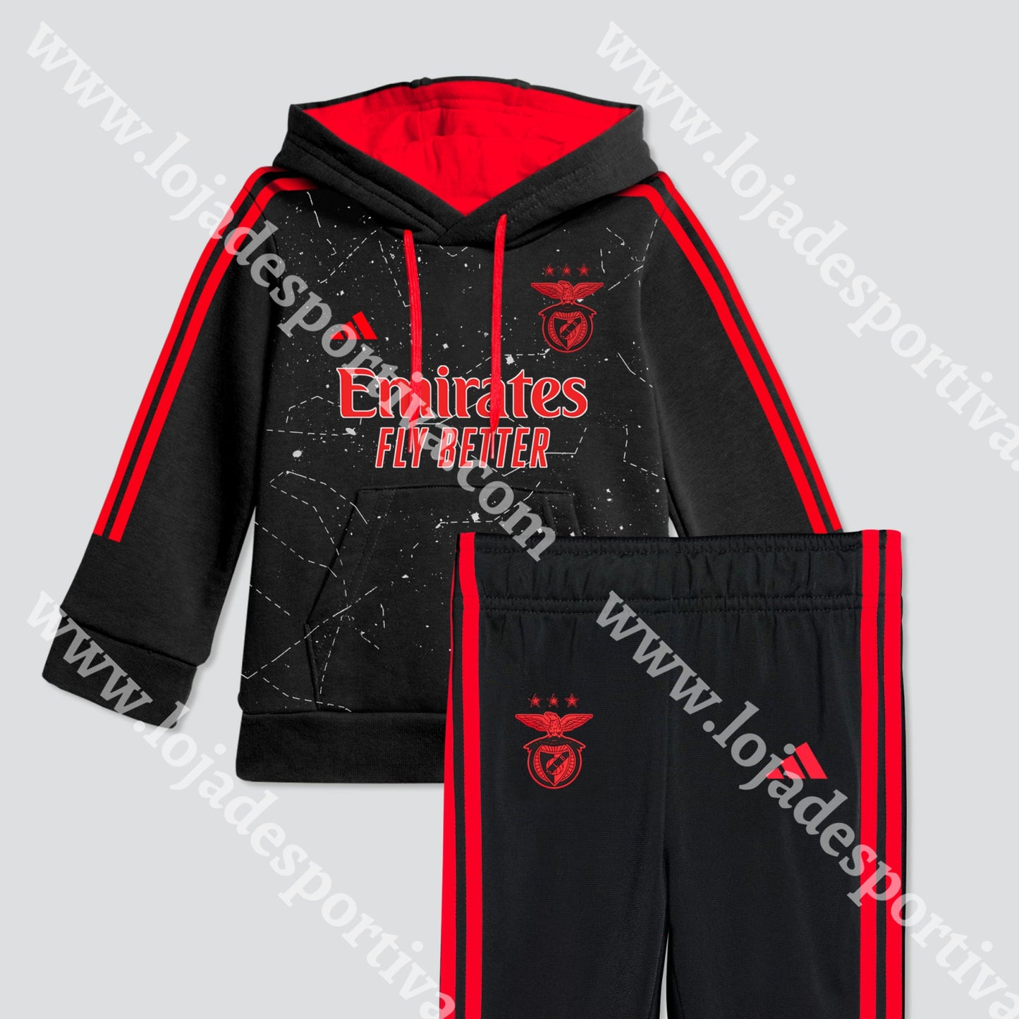 FATO TREINO CRIANÇA ADIDAS PRETO SL BENFICA 25/26 - Main Image