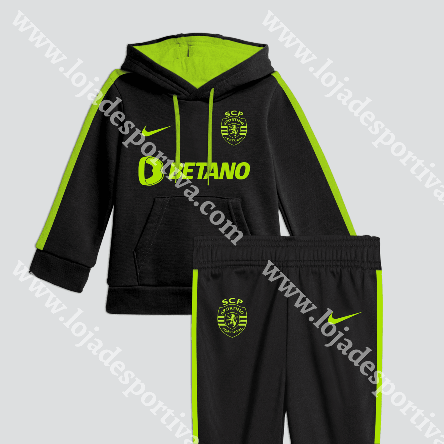 FATO TREINO CRIANÇA BETANO PRETO/VERDE SPORTING CP 25/26