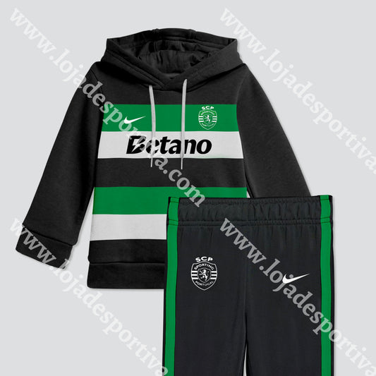 FATO TREINO CRIANÇA NIKE PRETO/VERDE SPORTING CP 25/26