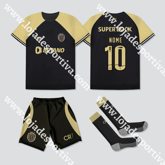 KIT CRIANÇA 3º EQUIPAMENTO SPORTING CP 23/24 CR7