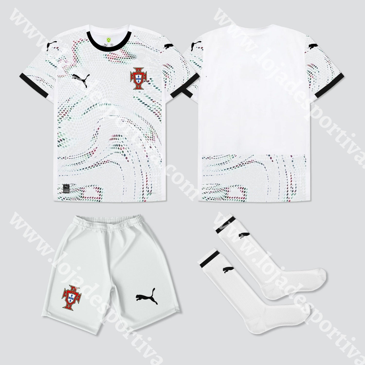 Kit Criança Principal Seleção Portugal Puma 2025 (Copiar) Camisola Futebol