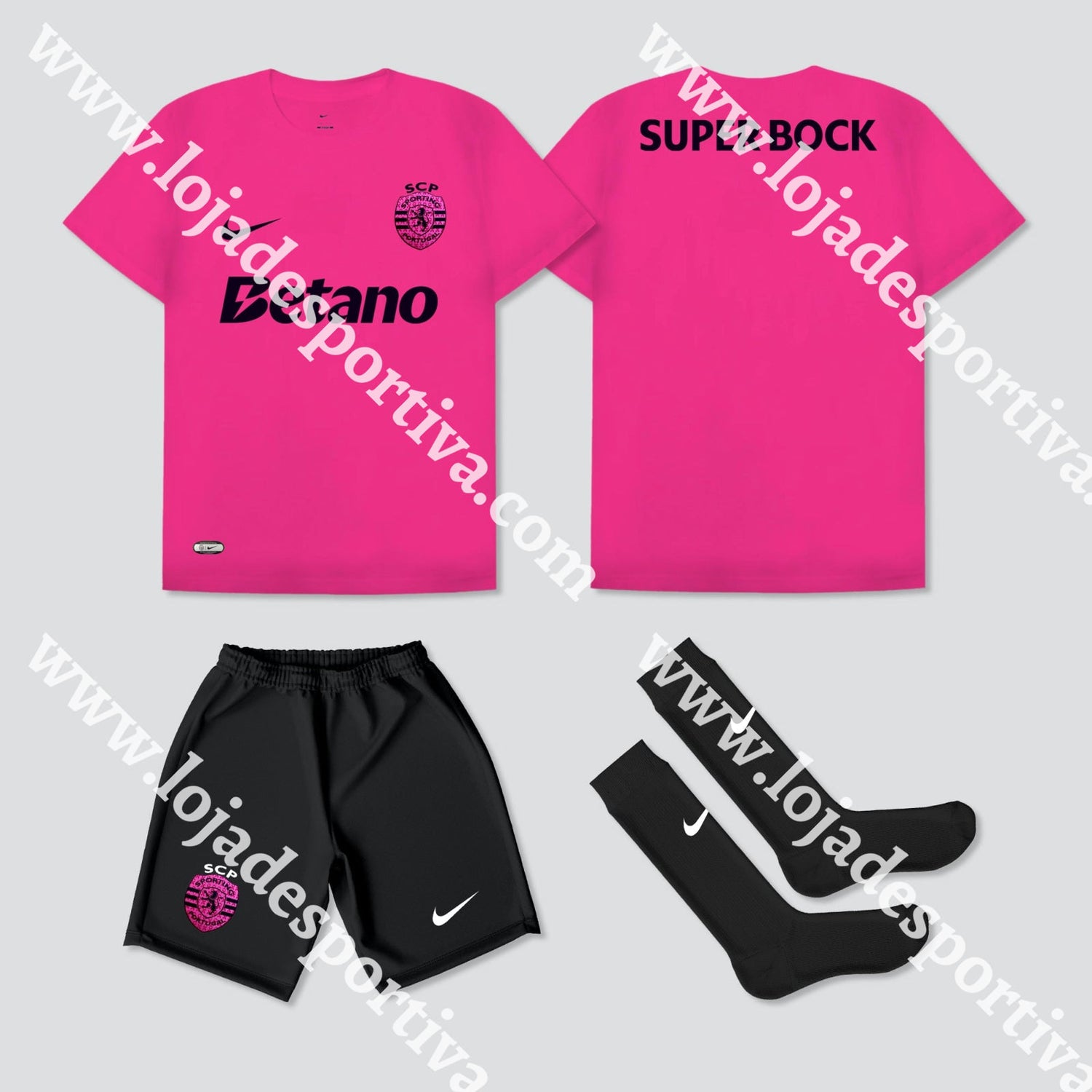 KIT CRIANÇA ROSA SPORTING CP 24/25 1-2 Anos