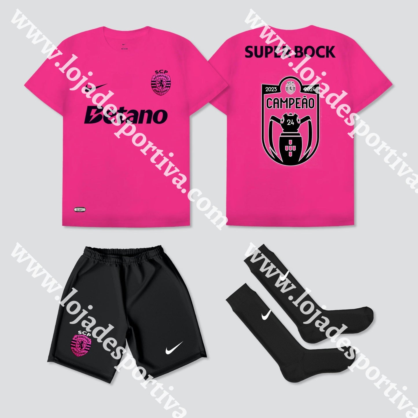 KIT CRIANÇA ROSA SPORTING CP 24/25
