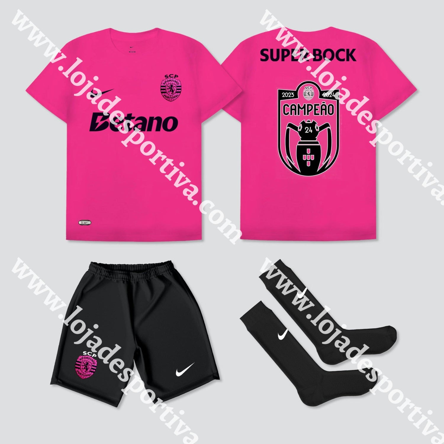KIT CRIANÇA ROSA SPORTING CP 24/25