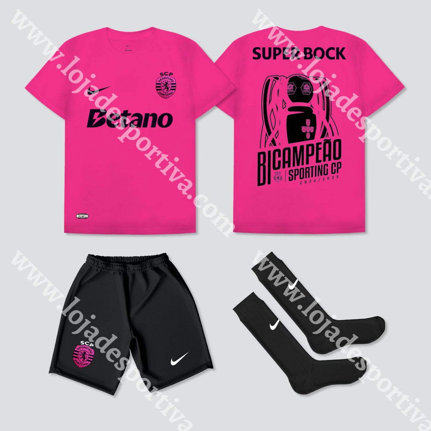 KIT CRIANÇA ROSA SPORTING CP 24/25