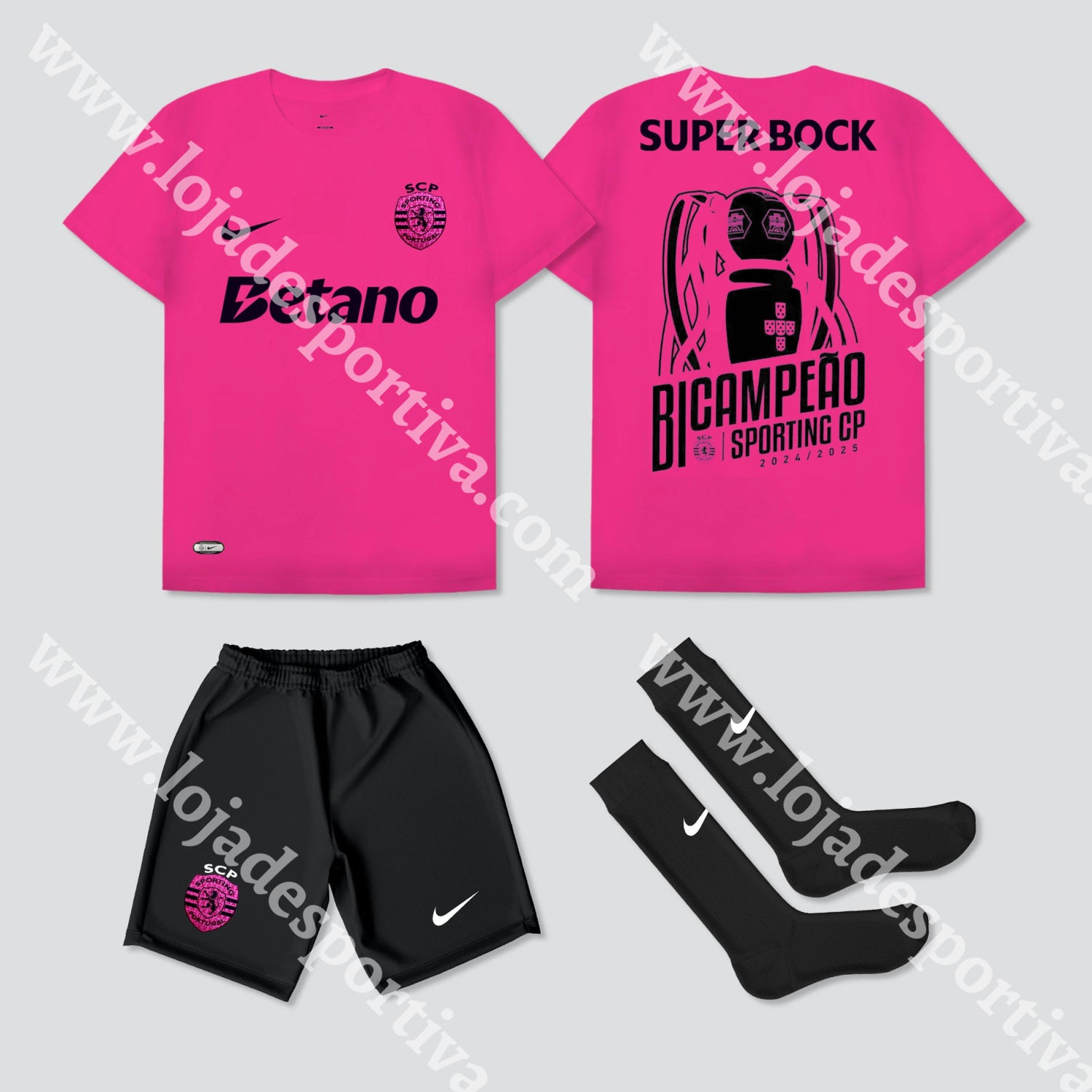 KIT CRIANÇA ROSA SPORTING CP 24/25