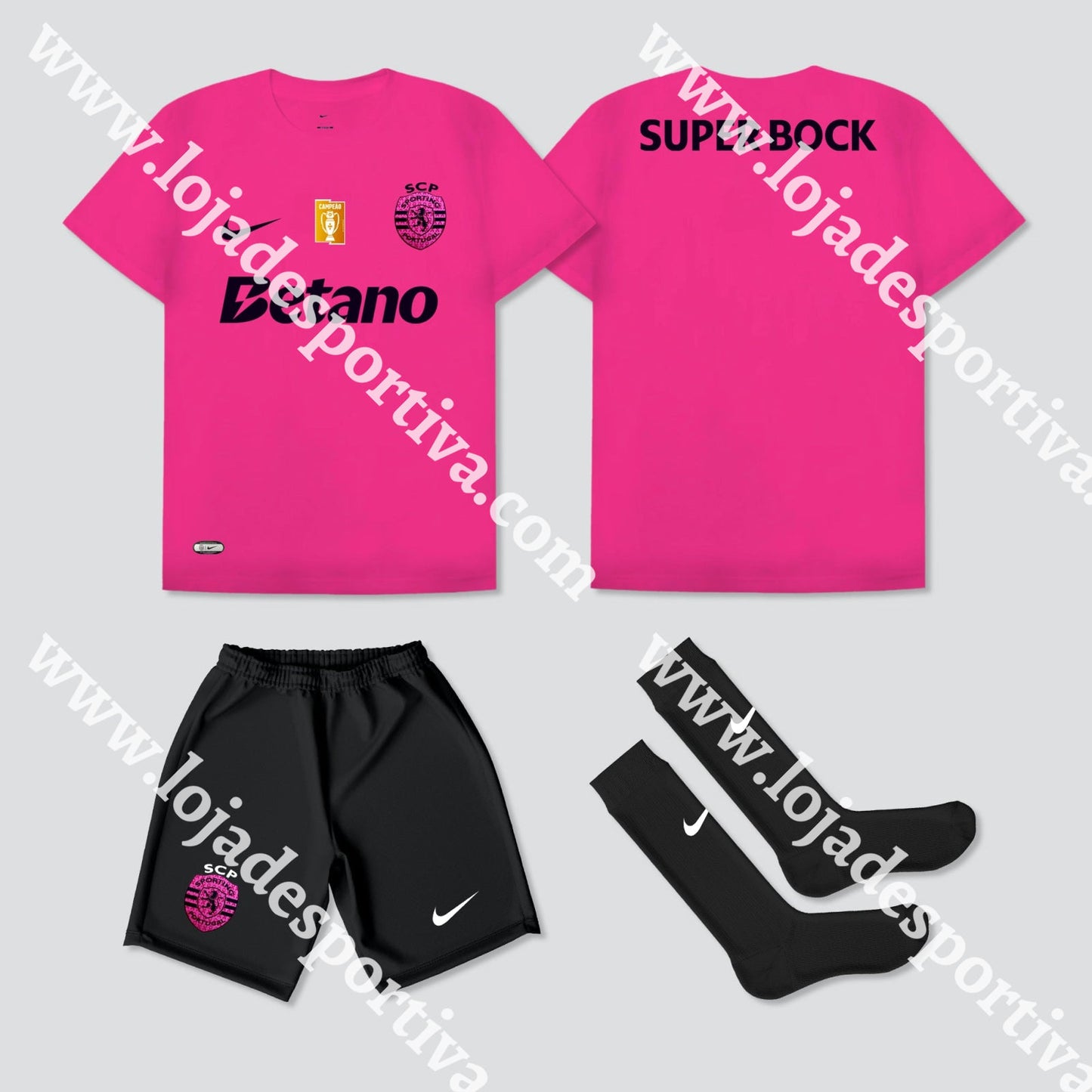 KIT CRIANÇA ROSA SPORTING CP 24/25