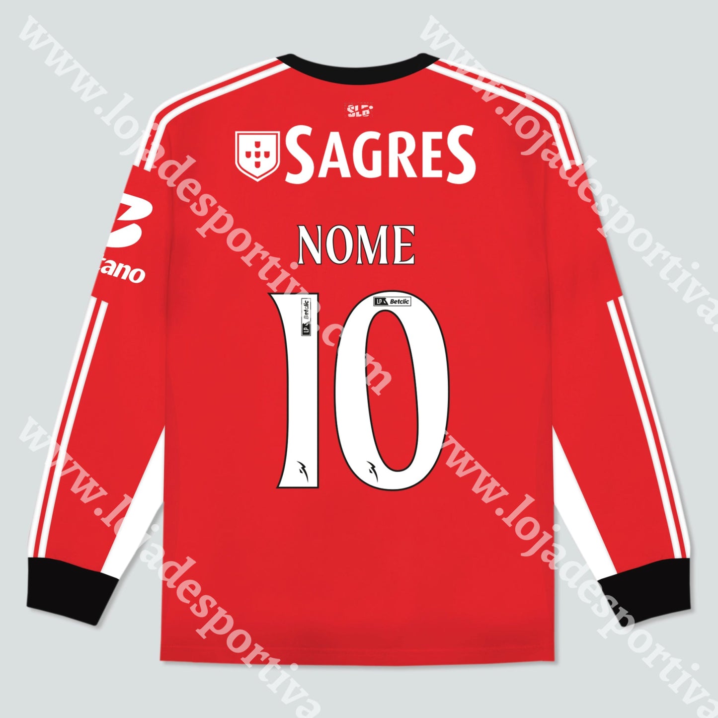 NOVA CAMISOLA PRINCIPAL MANGA COMPRIDA SL BENFICA 25/26 Camisola Futebol