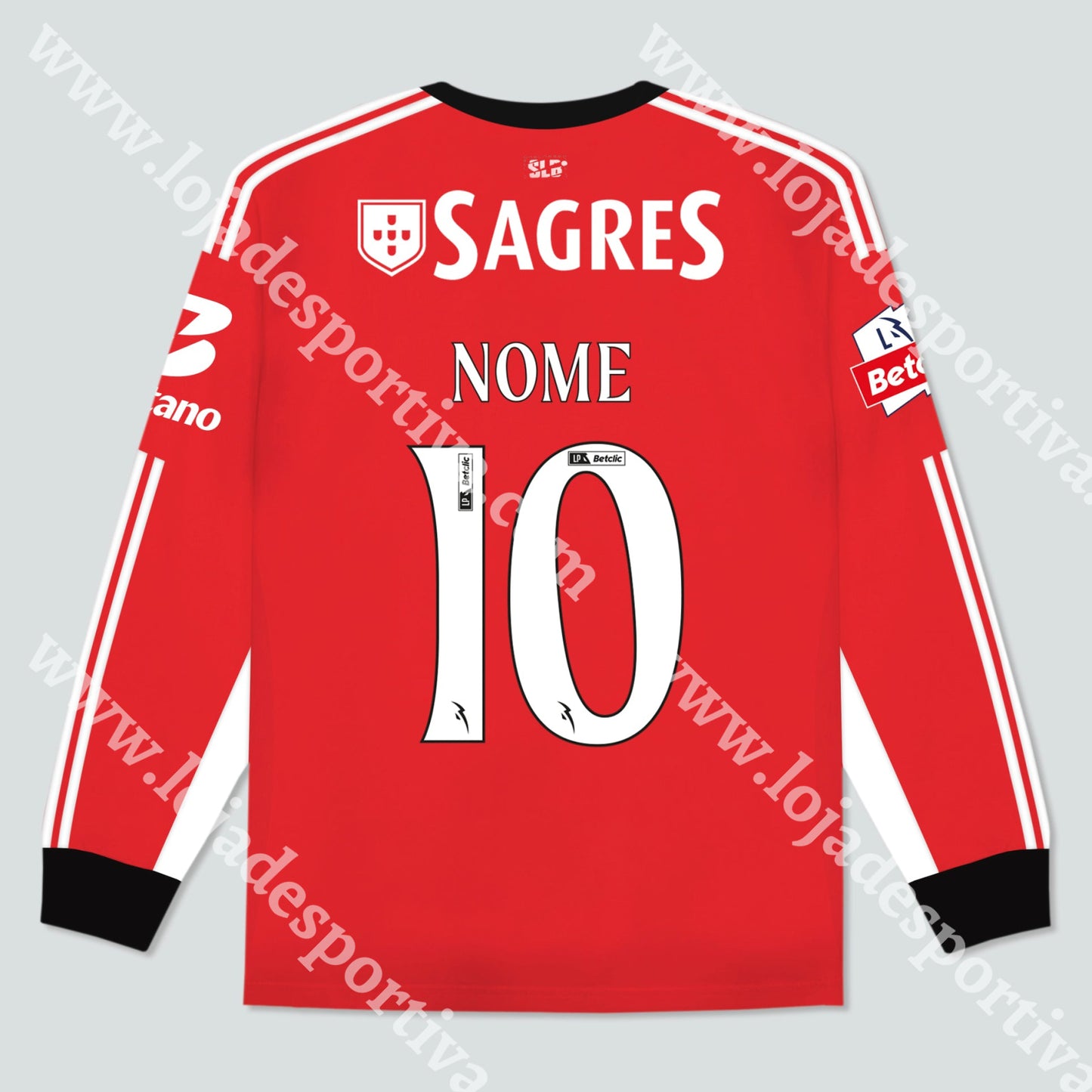 NOVA CAMISOLA PRINCIPAL MANGA COMPRIDA SL BENFICA 25/26 Camisola Futebol