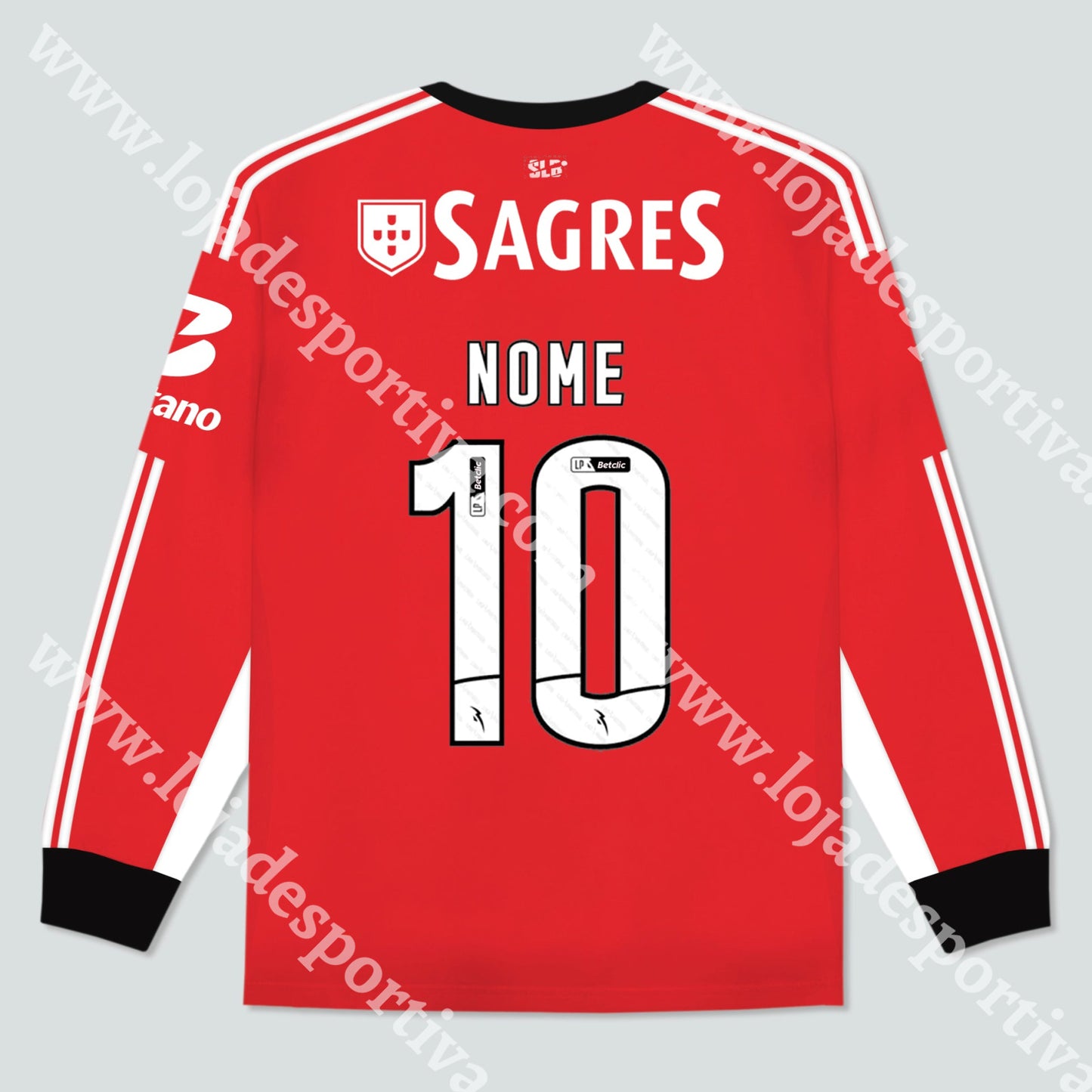 NOVA CAMISOLA PRINCIPAL MANGA COMPRIDA SL BENFICA 25/26 Camisola Futebol
