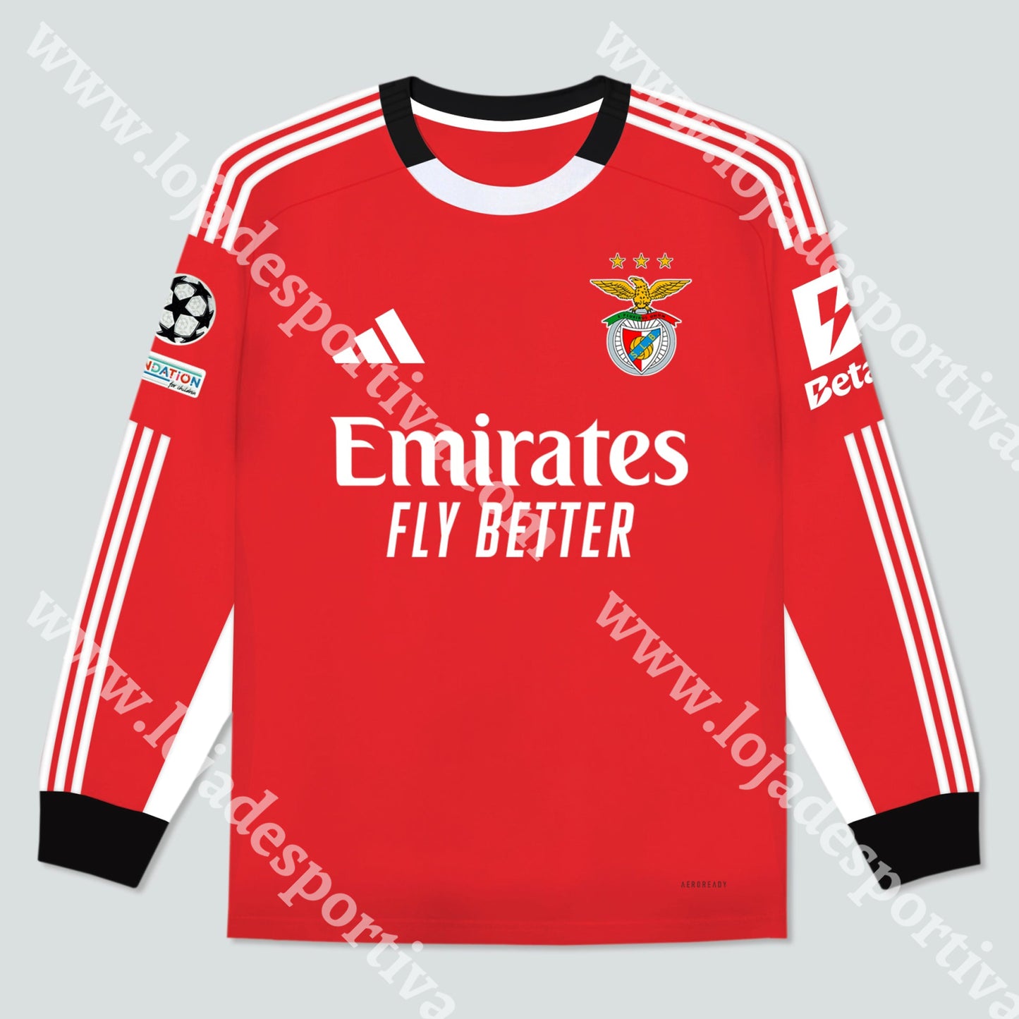 NOVA CAMISOLA PRINCIPAL MANGA COMPRIDA SL BENFICA 25/26 Camisola Futebol