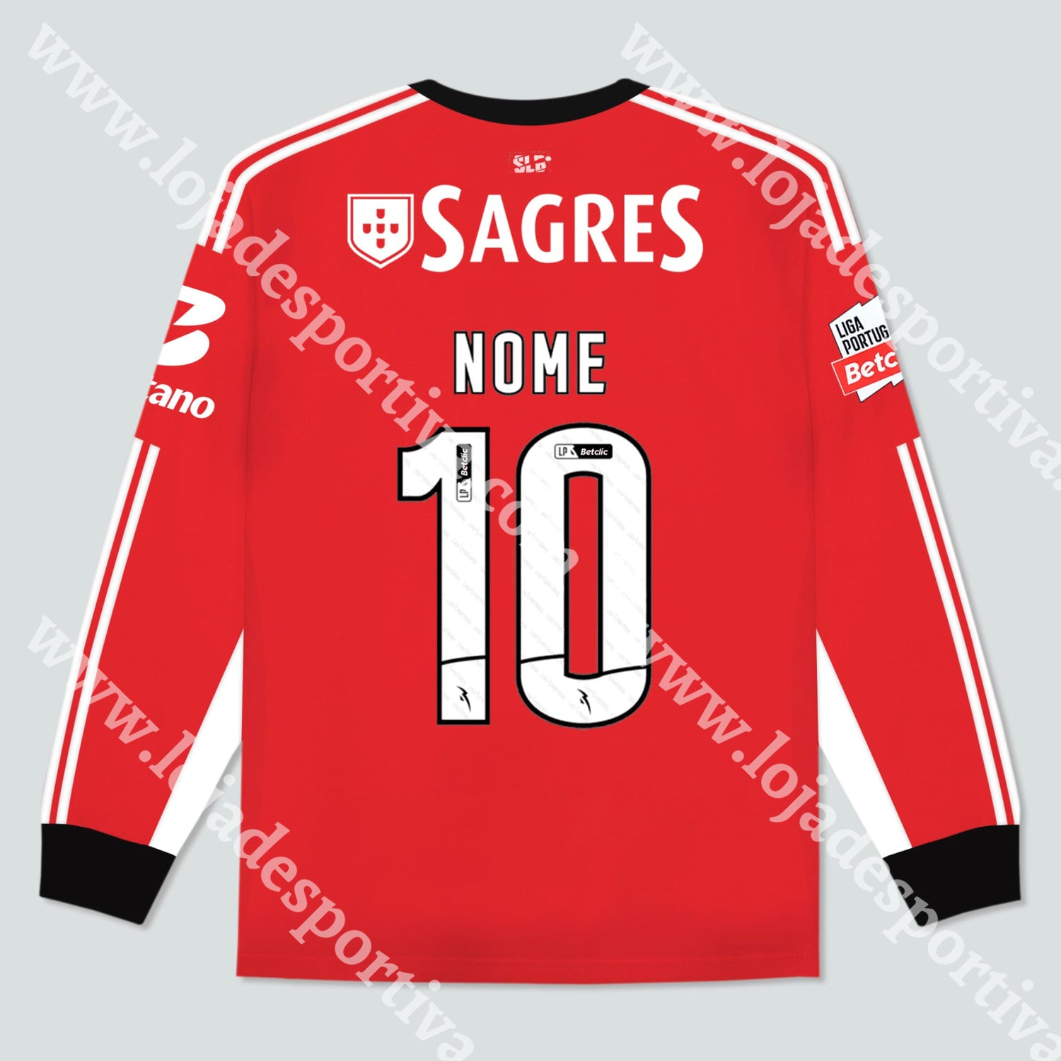 NOVA CAMISOLA PRINCIPAL MANGA COMPRIDA SL BENFICA 25/26 Camisola Futebol