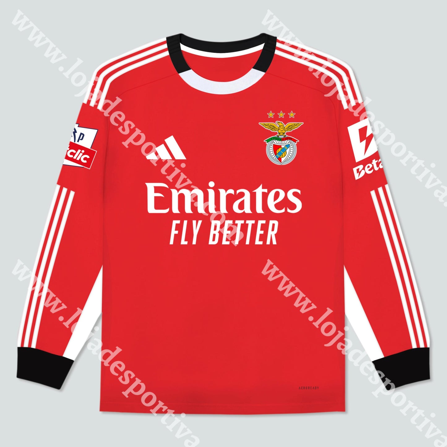 NOVA CAMISOLA PRINCIPAL MANGA COMPRIDA SL BENFICA 25/26 Camisola Futebol