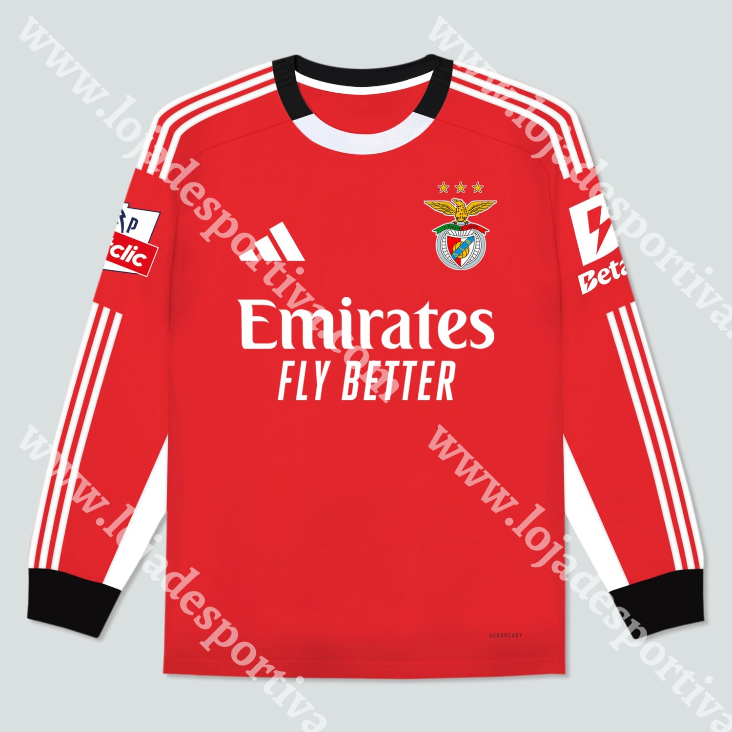 NOVA CAMISOLA PRINCIPAL MANGA COMPRIDA SL BENFICA 25/26 Camisola Futebol