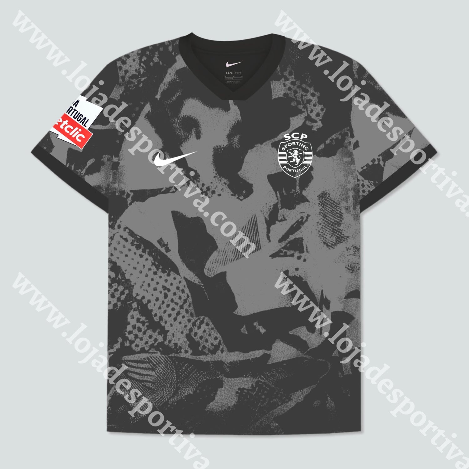 NOVA CAMISOLA TREINO PRETA SPORTING CP 25/26