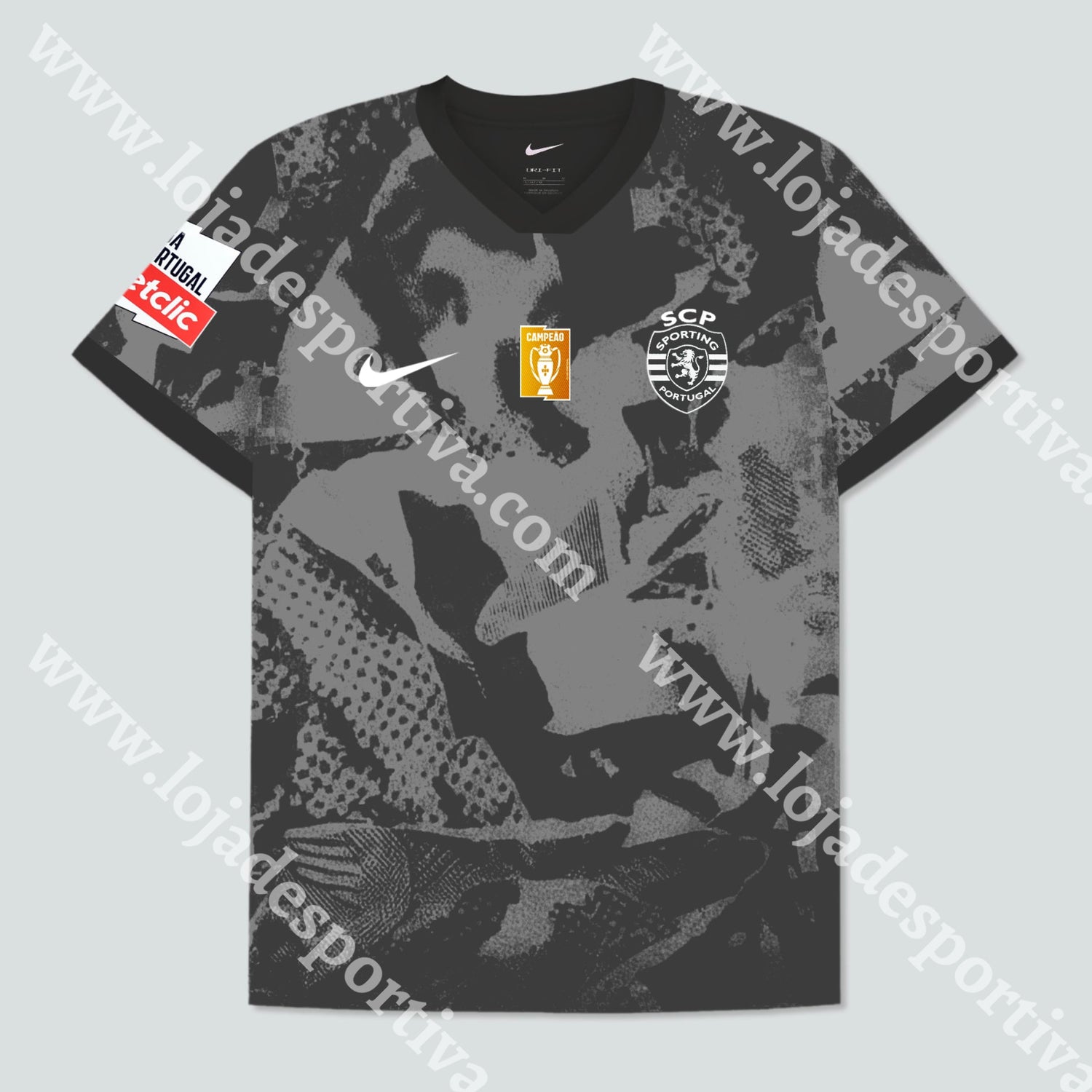 NOVA CAMISOLA TREINO PRETA SPORTING CP 25/26