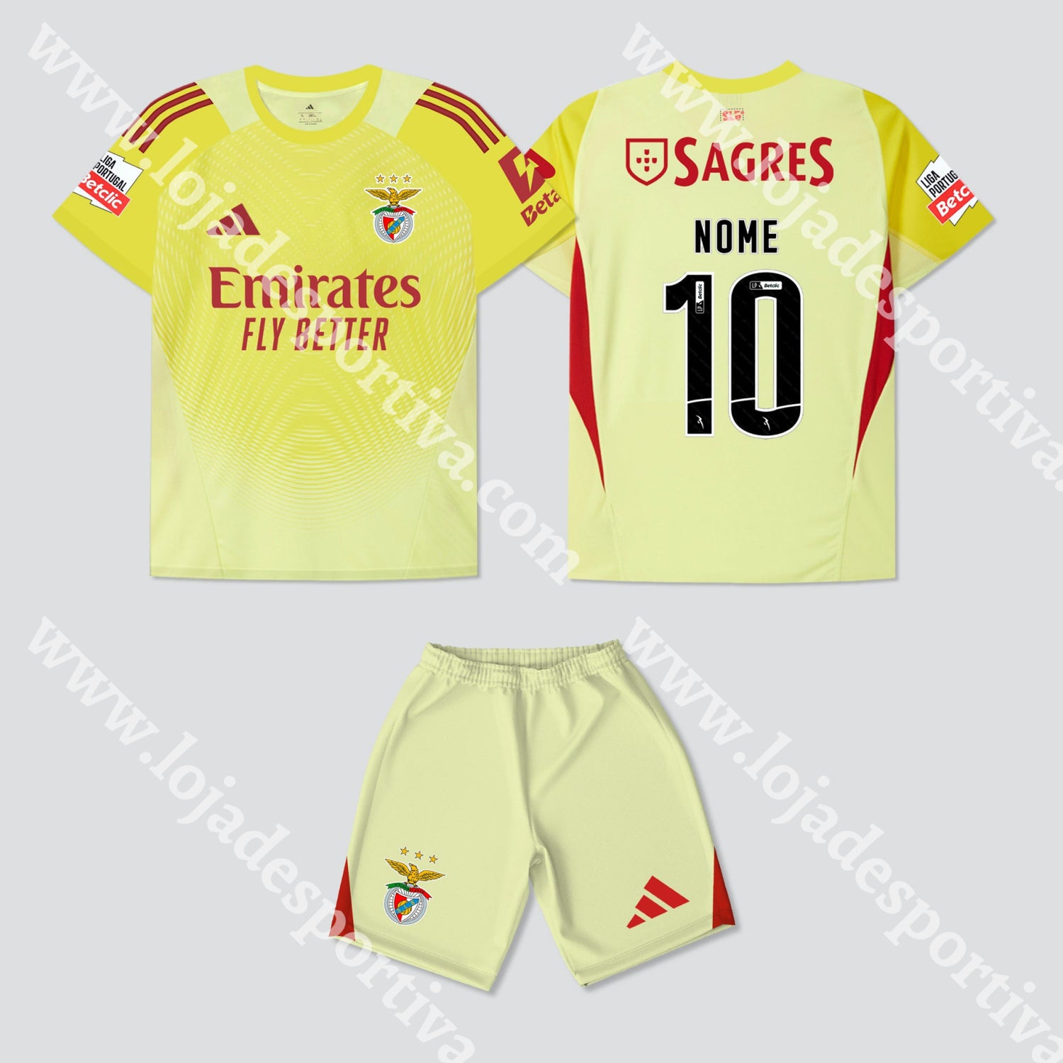 NOVO EQUIPAMENTO GUARDA-REDES SL BENFICA 25/26 Camisola Futebol