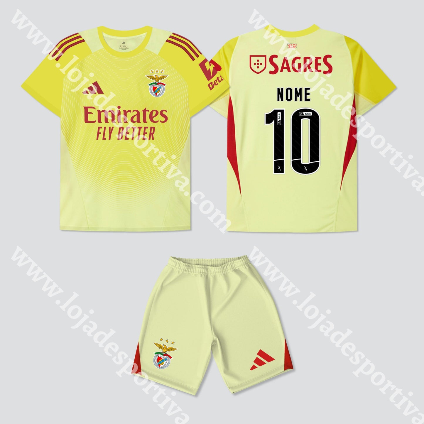 NOVO EQUIPAMENTO GUARDA-REDES SL BENFICA 25/26 Camisola Futebol
