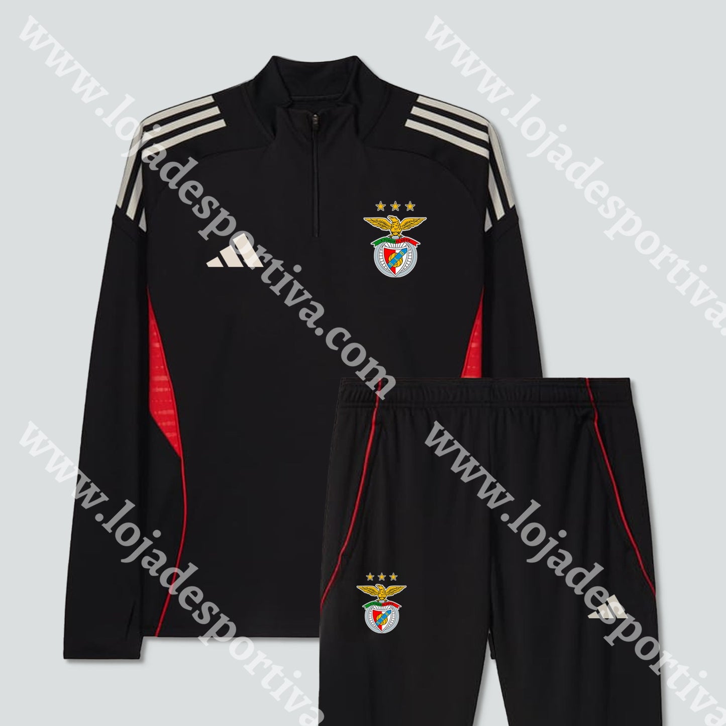 NOVO FATO TREINO ADIDAS PRETO SL BENFICA 25/26 S