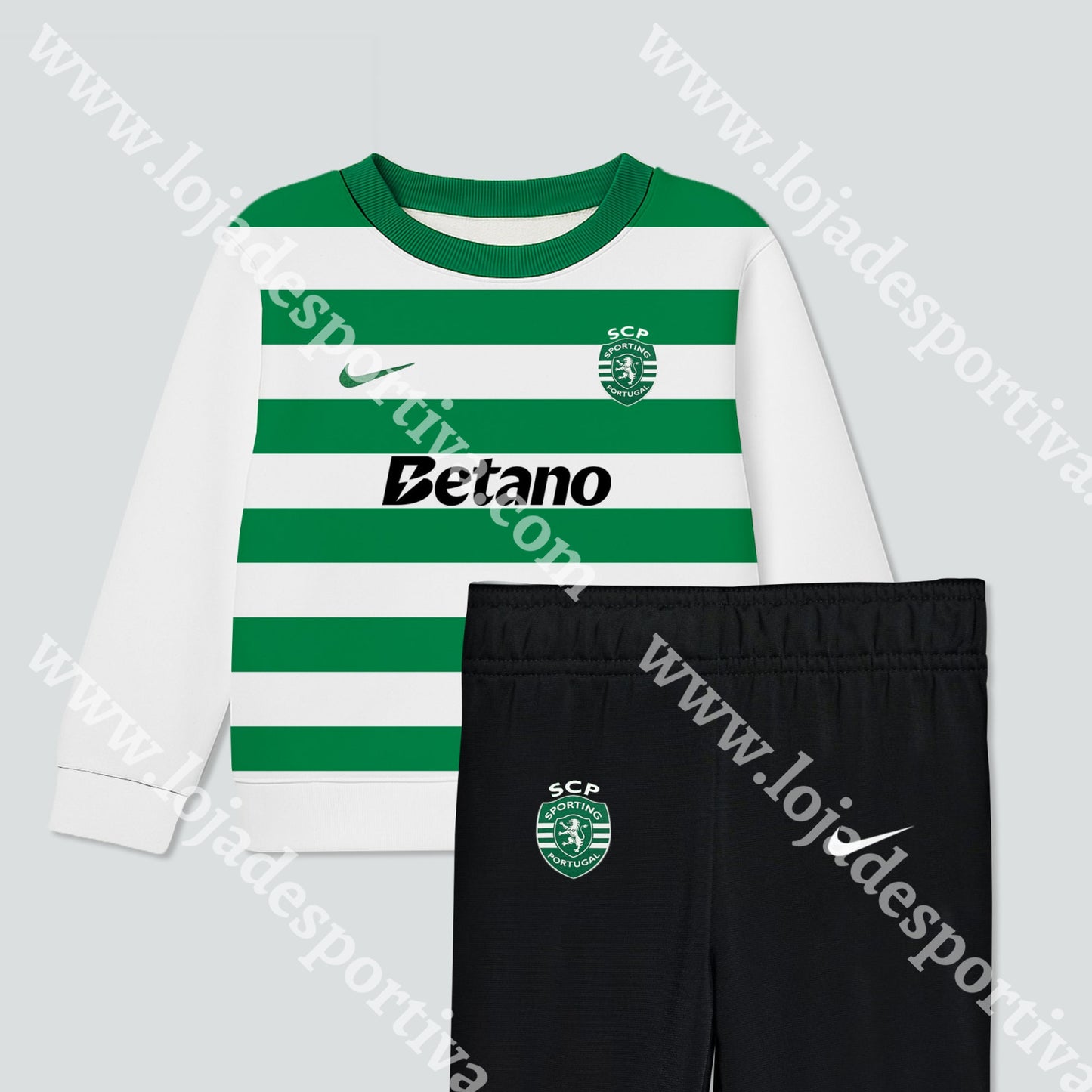 NOVO FATO TREINO CRIANÇA NIKE VERDE SPORTING CP 25/26 1-2 Anos