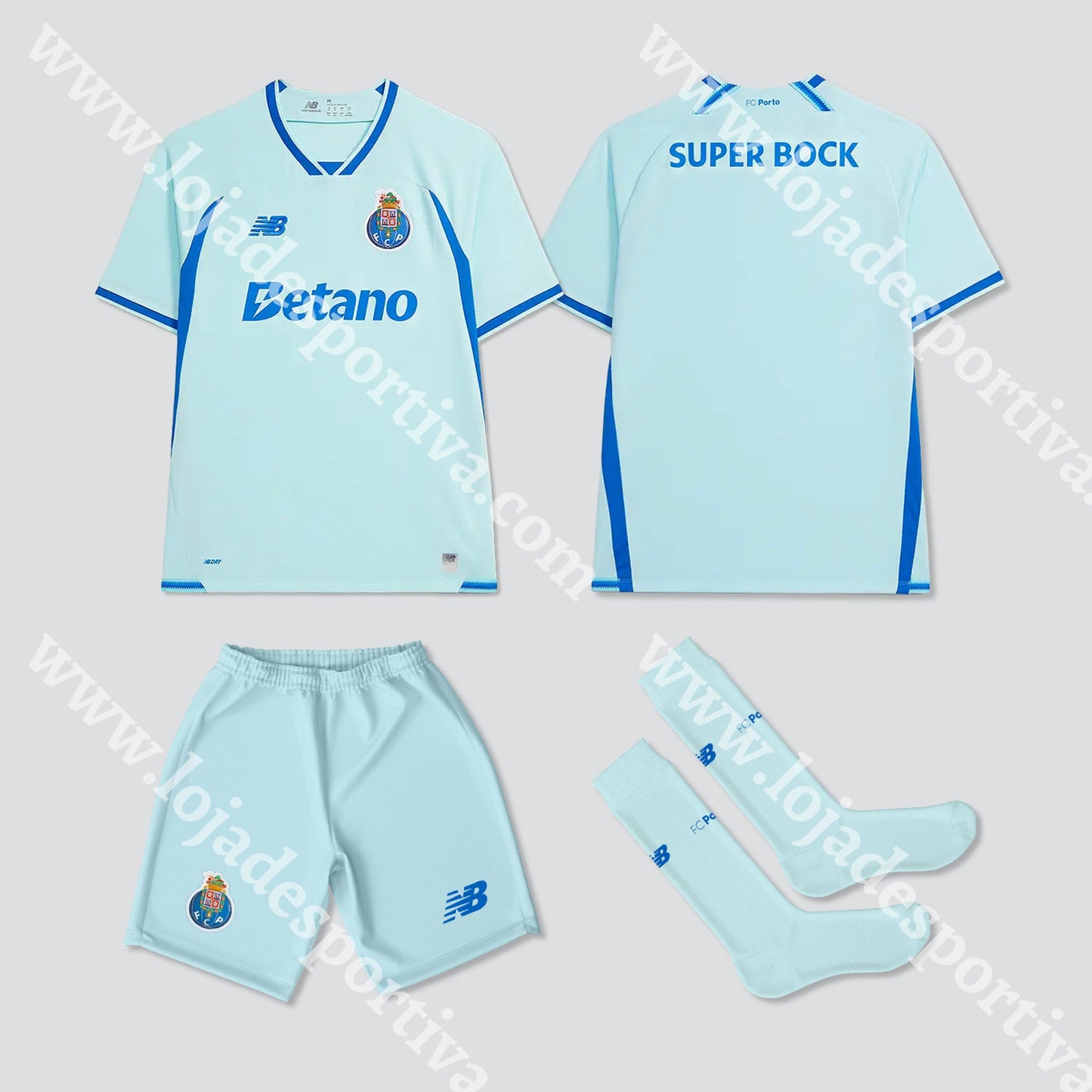 NOVO KIT CRIANÇA 3º EQUIPAMENTO FC PORTO 26/27 - 1-2 Anos - Camisola Futebol