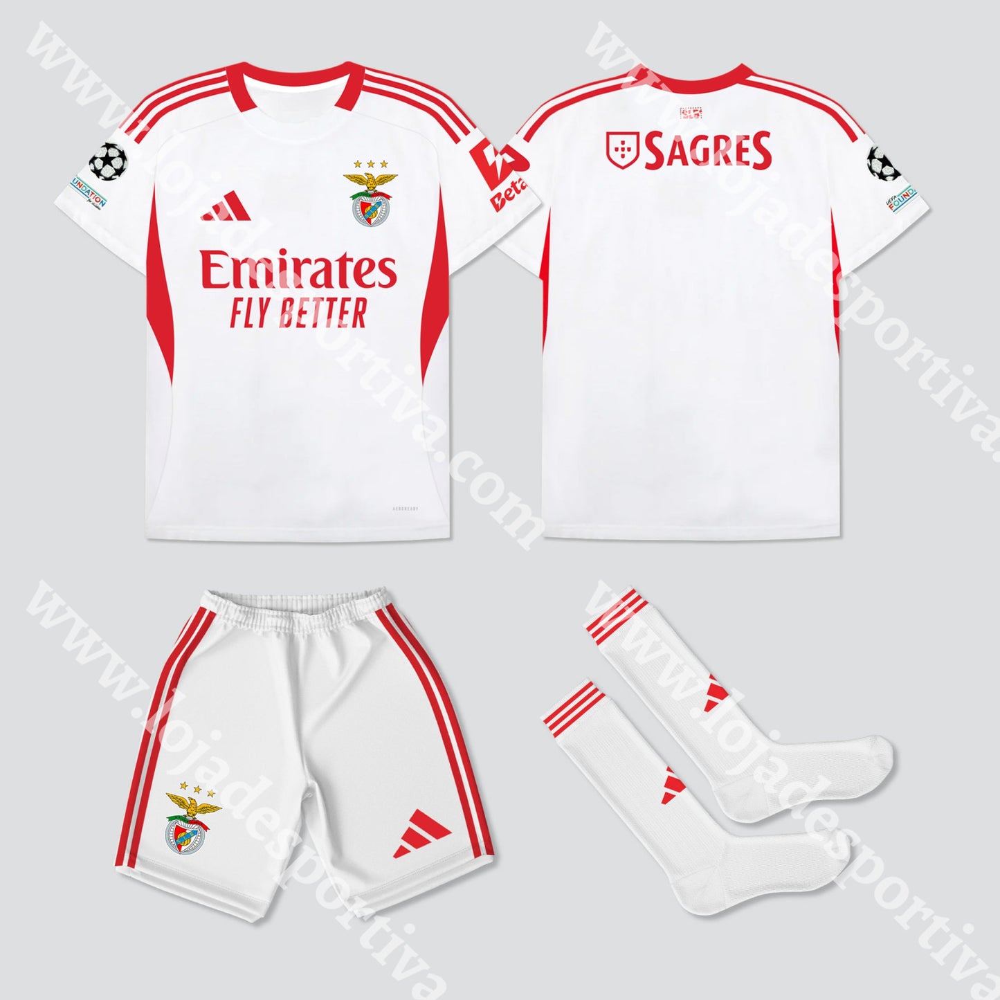 NOVO KIT CRIANÇA 3º EQUIPAMENTO SL BENFICA 25/26