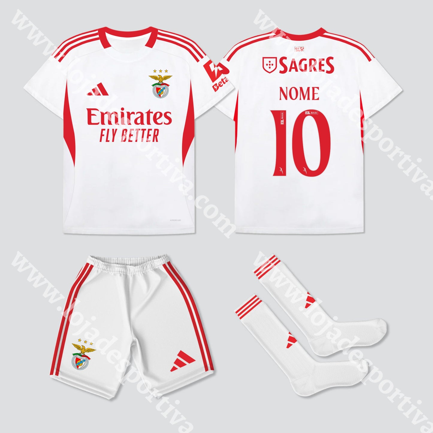 NOVO KIT CRIANÇA 3º EQUIPAMENTO SL BENFICA 25/26