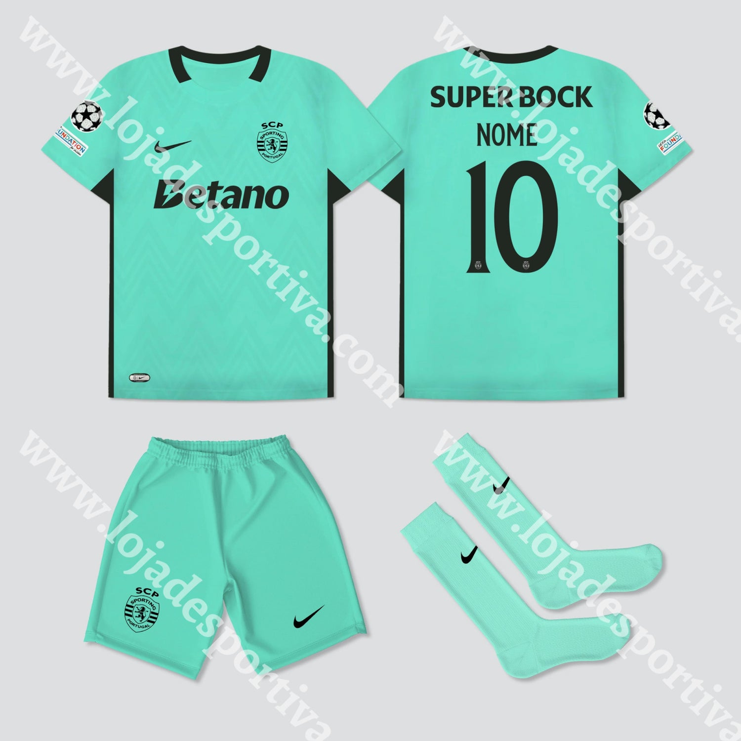 NOVO KIT CRIANÇA 3º EQUIPAMENTO SPORTING CP 25/26
