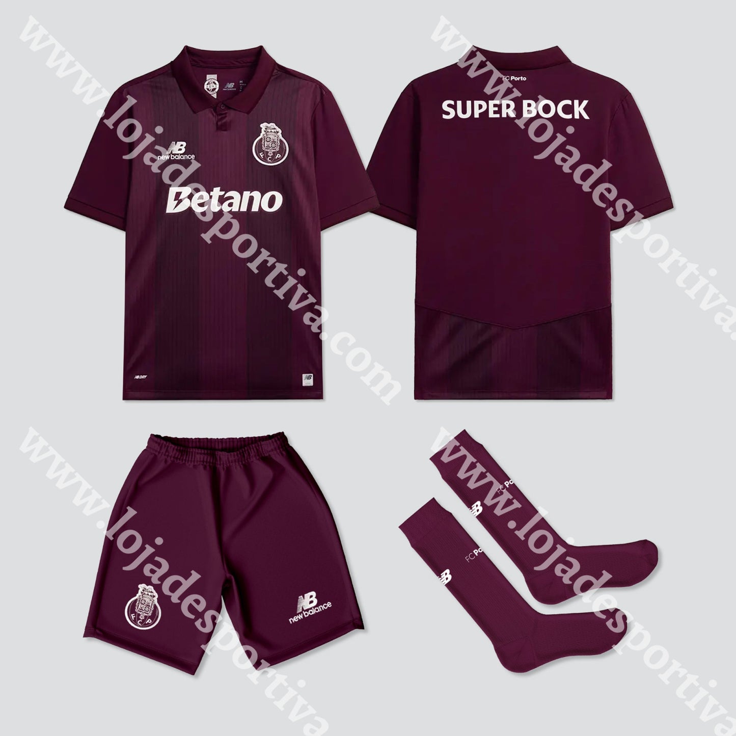 NOVO KIT CRIANÇA ALTERNATIVO FC PORTO 26/27 - 1-2 Anos - Camisola Futebol