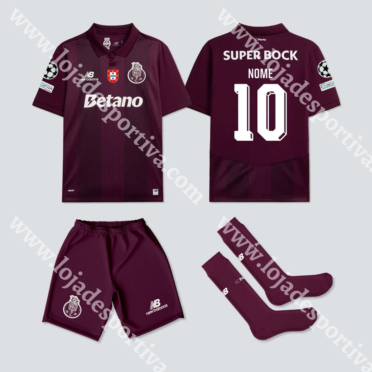 NOVO KIT CRIANÇA ALTERNATIVO FC PORTO 26/27 - Camisola Futebol