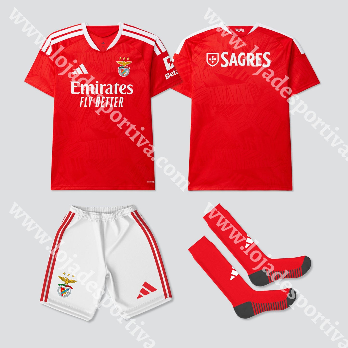 NOVO KIT CRIANÇA PRINCIPAL SL BENFICA 26/27 - 1-2 Anos - Equipamento
