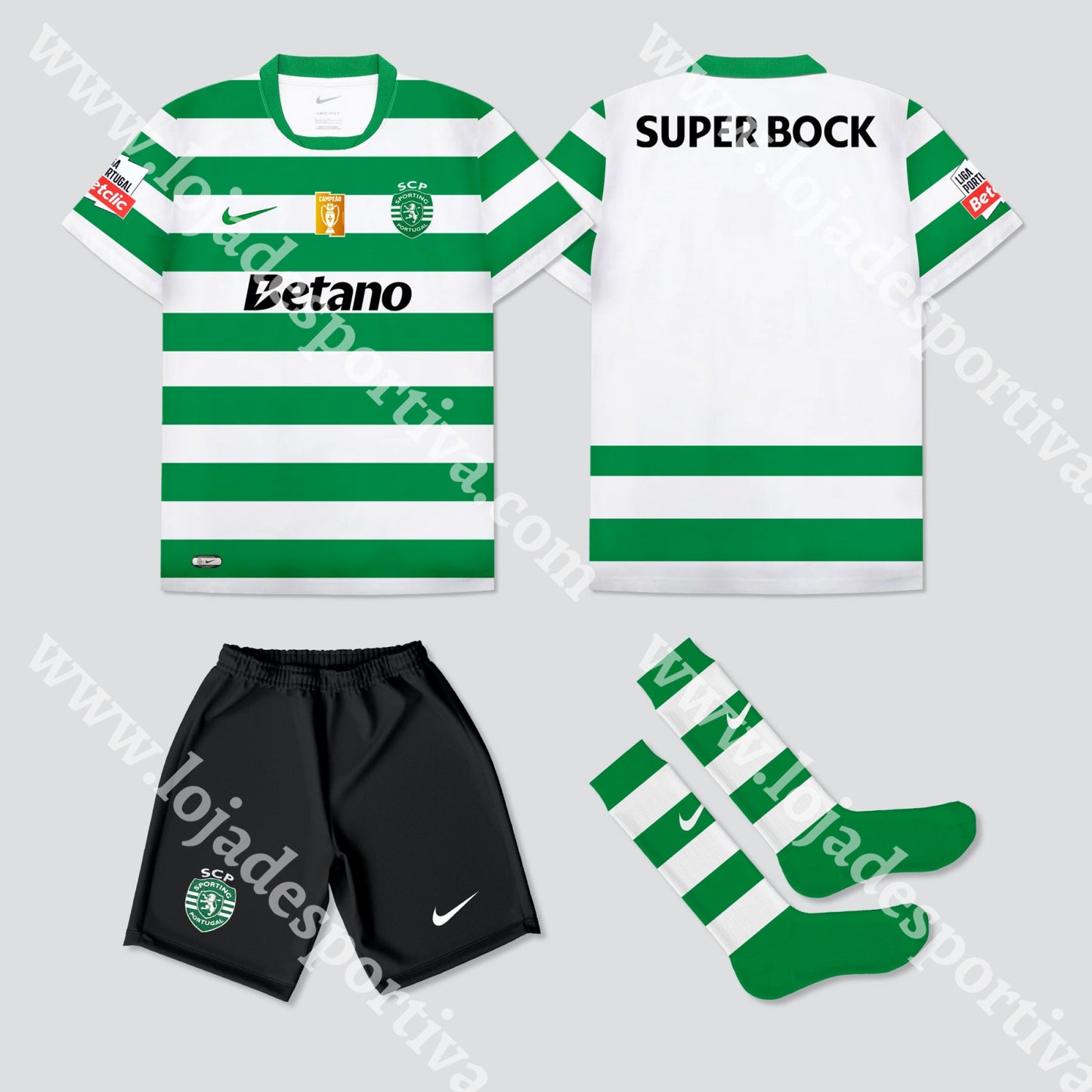 NOVO KIT CRIANÇA PRINCIPAL SPORTING CP 25/26