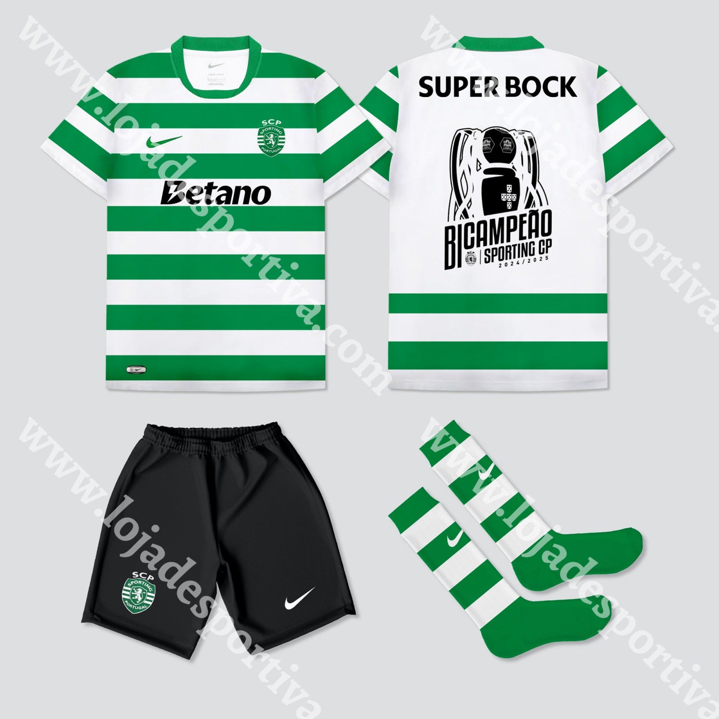 NOVO KIT CRIANÇA PRINCIPAL SPORTING CP 25/26