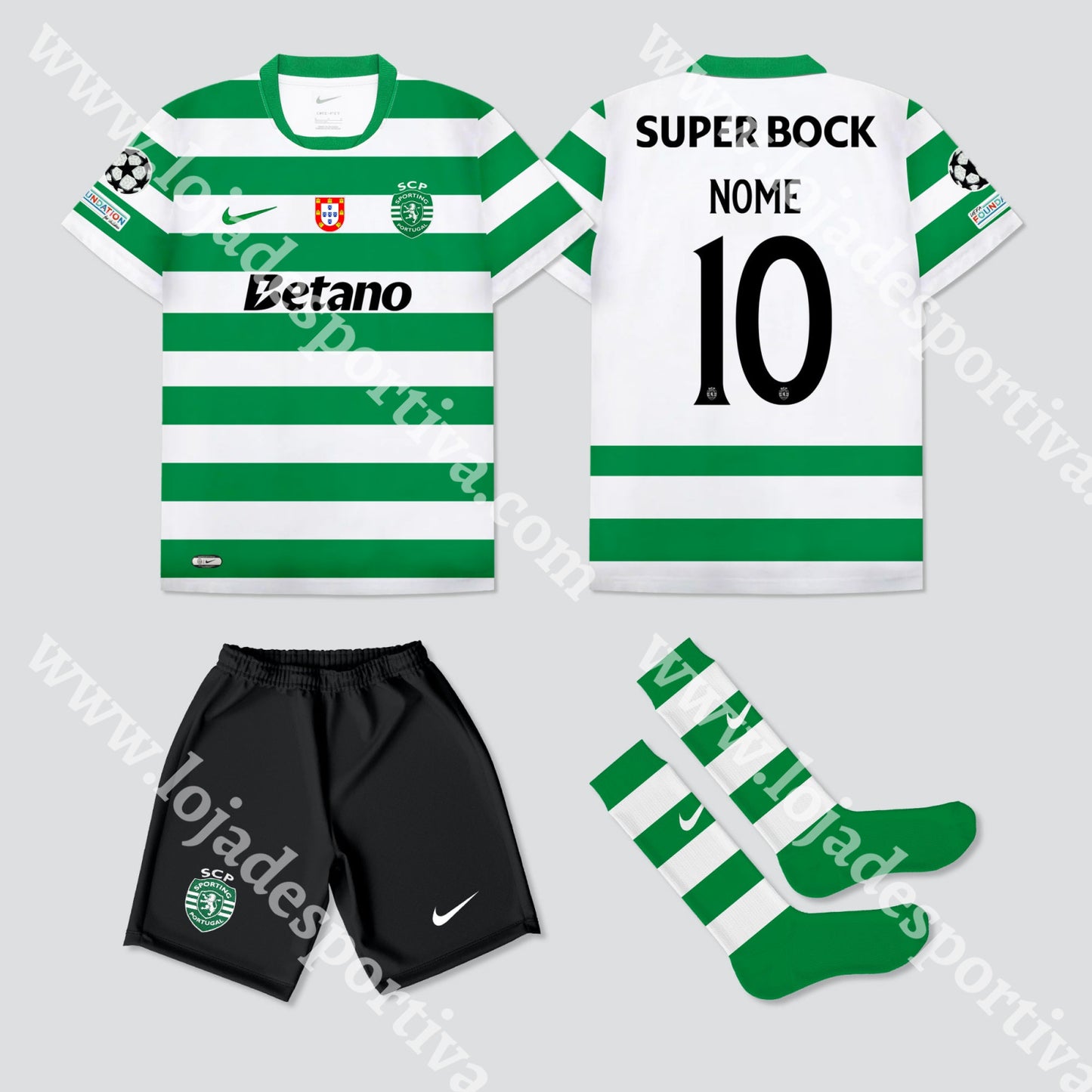 NOVO KIT CRIANÇA PRINCIPAL SPORTING CP 25/26