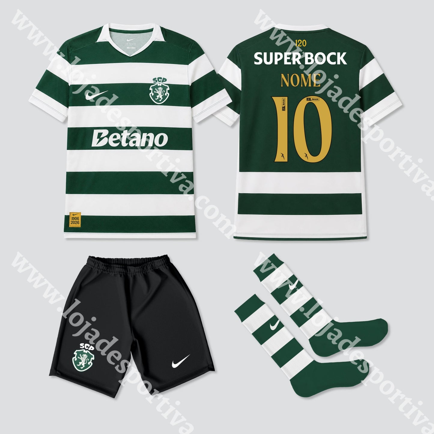 NOVO KIT CRIANÇA PRINCIPAL SPORTING CP 26/27 - Kit criança