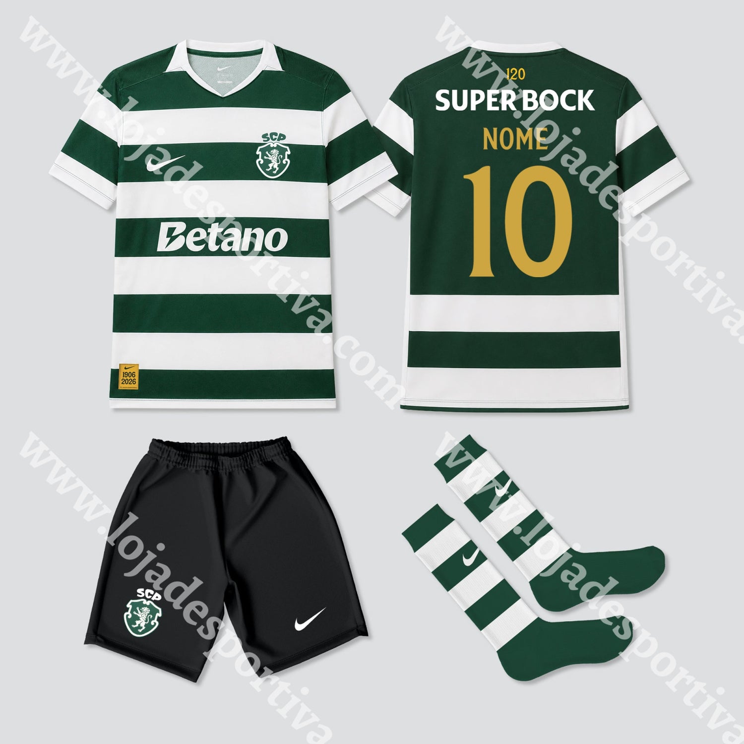 NOVO KIT CRIANÇA PRINCIPAL SPORTING CP 26/27 - Kit criança