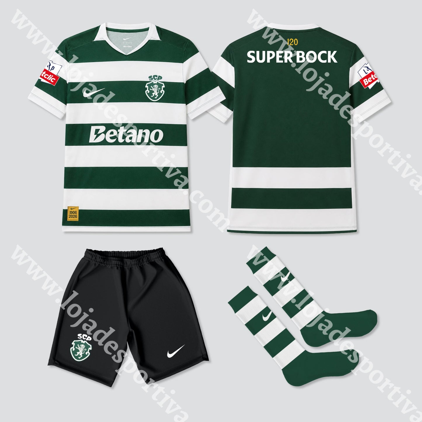 NOVO KIT CRIANÇA PRINCIPAL SPORTING CP 26/27 - Kit criança