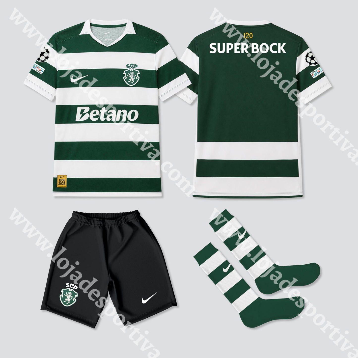 NOVO KIT CRIANÇA PRINCIPAL SPORTING CP 26/27 - Kit criança