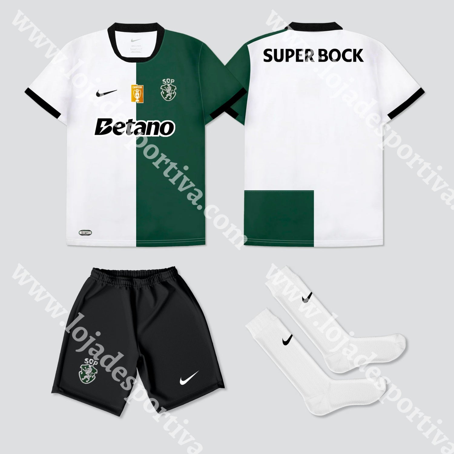 NOVO KIT CRIANÇA STROMP SPORTING CP 25/26