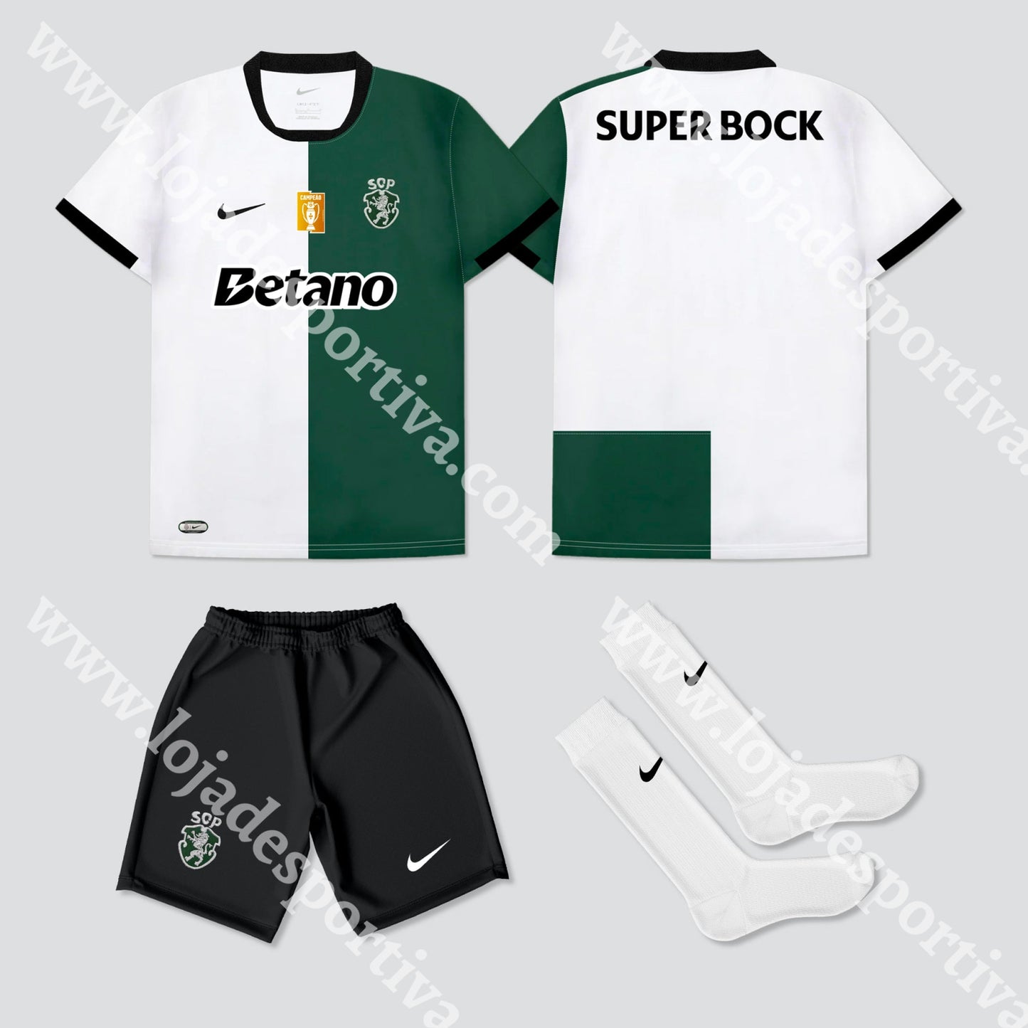 NOVO KIT CRIANÇA STROMP SPORTING CP 25/26
