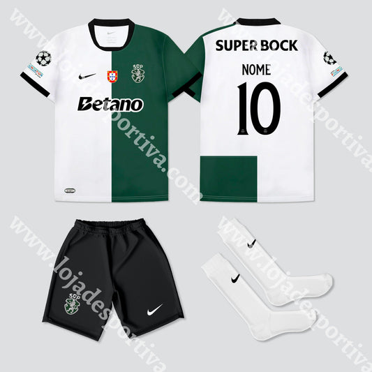 NOVO KIT CRIANÇA STROMP SPORTING CP 25/26