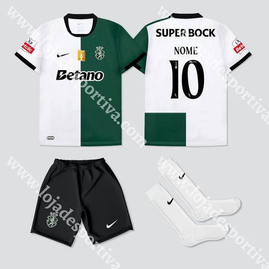 NOVO KIT CRIANÇA STROMP SPORTING CP 25/26